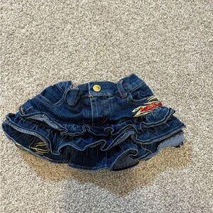 Vintage Y2K Baby Baby Phat Ruffle Denim Skirt 3-6mo